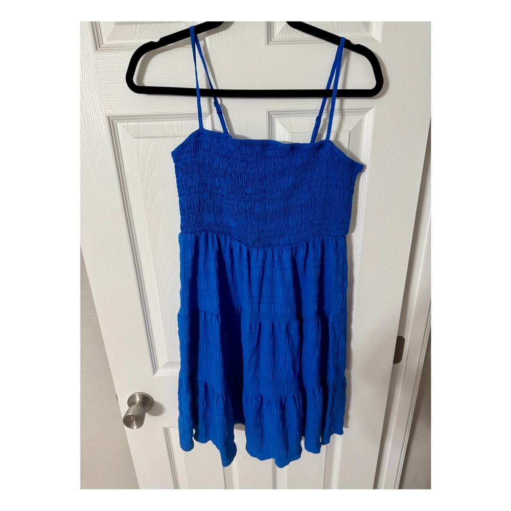 SHEIN Royal Blue Smocked Dress